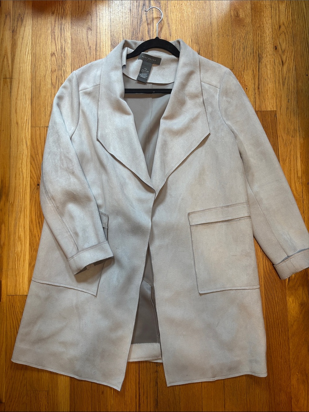Suzy Shier Faux Suede Grey Blazer - Picture 4 of 6